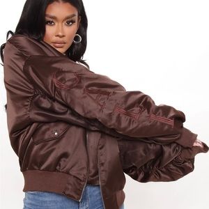 Fashion nova cali embroidered bomber